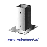 Vloerpaalhouder Verzinkt 7x7cm