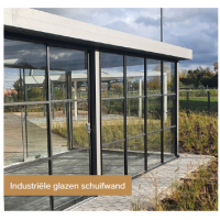 GlazenSchuifpui Met Industriele Look 332x202cm