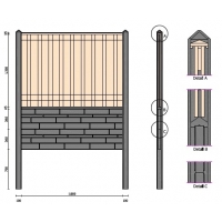 Betonplaat Rotsmotief Gecoat Antraciet