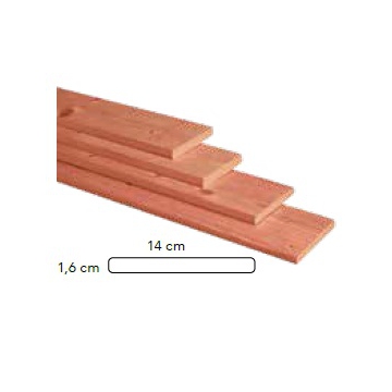 Douglas geschaafde plank 1.6x14x300cm onbehandeld