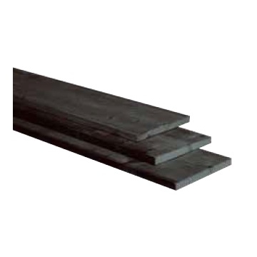 Douglas plank fijnbezaagd 2.5 x 25 x 500 cm. zwart gedompeld.