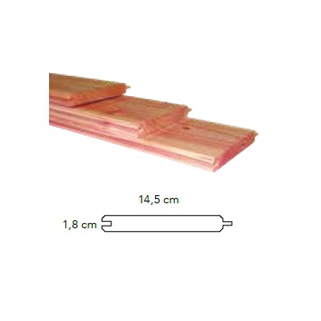 Dakbeschot douglas breed 400cm Onbehandeld