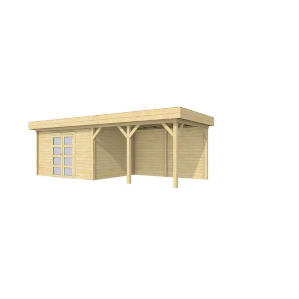 Vuren Topvision Premium Parelhoen, 400 x 300 en luifel 400 cm, onbehandeld.