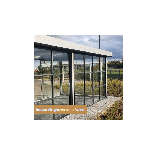 GlazenSchuifpui Met Industriele Look 332x202cm