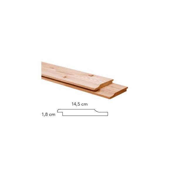 Douglas Rabatdeel Geschaafd Blank 400cm