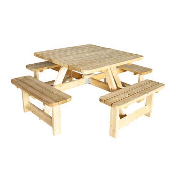 Picknicktafel Vierkant