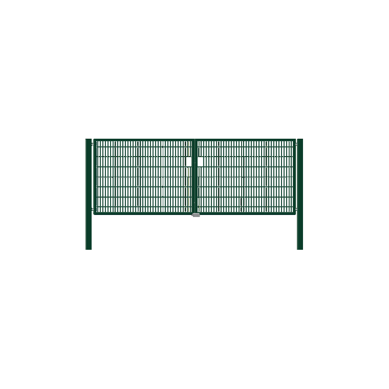 Metalen dubbele poort eco zwart 300x100cm